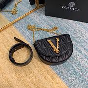 VERSACE VIRTUS QUILTED BELT BAG BLACK DV3G984 SIZE 18 CM - 3