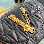 VERSACE VIRTUS QUILTED BELT BAG BLACK DV3G984 SIZE 18 CM - 2