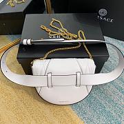 VERSACE VIRTUS QUILTED BELT BAG WHITE DV3G984 SIZE 18 CM - 6