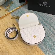 VERSACE VIRTUS QUILTED BELT BAG WHITE DV3G984 SIZE 18 CM - 4