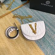VERSACE VIRTUS QUILTED BELT BAG WHITE DV3G984 SIZE 18 CM - 3