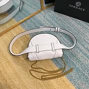 VERSACE VIRTUS QUILTED BELT BAG WHITE DV3G984 SIZE 18 CM - 2