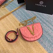 VERSACE VIRTUS QUILTED BELT BAG PINK DV3G984 SIZE 18 CM - 4
