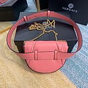 VERSACE VIRTUS QUILTED BELT BAG PINK DV3G984 SIZE 18 CM - 3