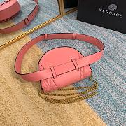 VERSACE VIRTUS QUILTED BELT BAG PINK DV3G984 SIZE 18 CM - 2