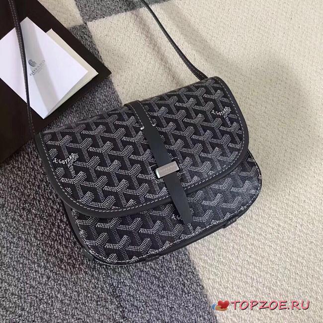 GOYARD BELVEDERA PM BAG BLACK SIZE 22 CM - 1