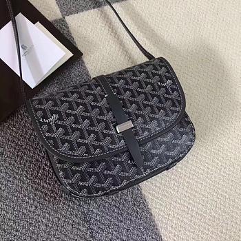 GOYARD BELVEDERA PM BAG BLACK SIZE 22 CM