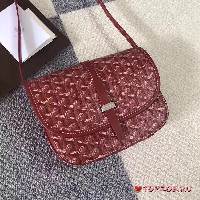 GOYARD BELVEDERA PM BAG RED SIZE 22 CM - 1