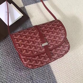 GOYARD BELVEDERA PM BAG RED SIZE 22 CM