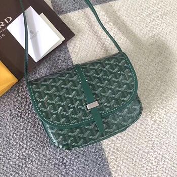 GOYARD BELVEDERA PM BAG GREEN SIZE 22 CM