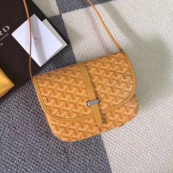 GOYARD BELVEDERA PM BAG YELLOW SIZE 22 CM