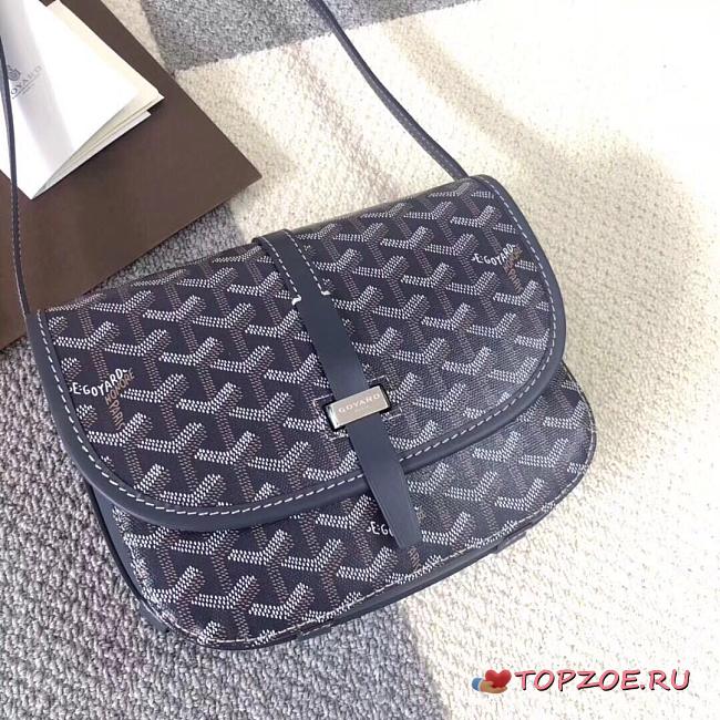 GOYARD BELVEDERA PM BAG NAVY BLUE SIZE 22 CM - 1