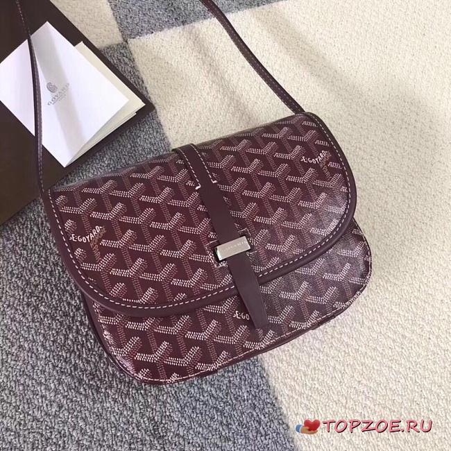 GOYARD BELVEDERA PM BAG BORDEAUX SIZE 22 CM - 1