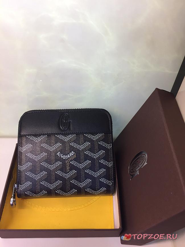 GOYARD ZIPPY SMALL WALLET BLACK SIZE 11 x 10 CM - 1
