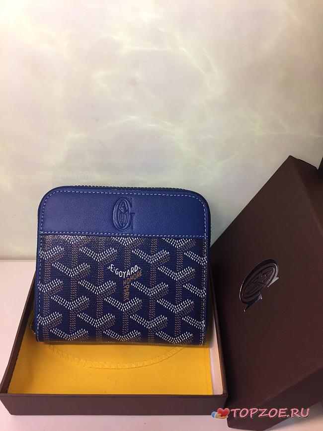 GOYARD ZIPPY SMALL WALLET BLUE SIZE 11 x 10 CM - 1