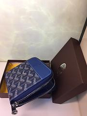 GOYARD ZIPPY SMALL WALLET BLUE SIZE 11 x 10 CM - 3