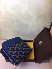 GOYARD ZIPPY SMALL WALLET BLUE SIZE 11 x 10 CM - 4