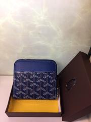 GOYARD ZIPPY SMALL WALLET BLUE SIZE 11 x 10 CM - 6