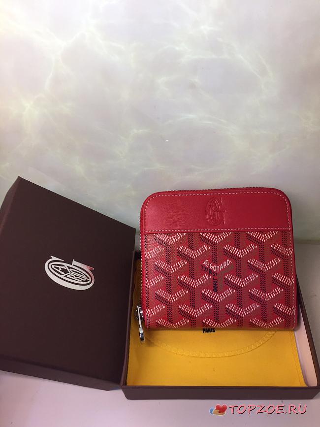GOYARD ZIPPY SMALL WALLET RED SIZE 11 x 10 CM - 1