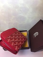 GOYARD ZIPPY SMALL WALLET RED SIZE 11 x 10 CM - 3