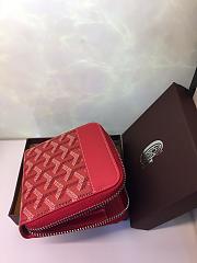 GOYARD ZIPPY SMALL WALLET RED SIZE 11 x 10 CM - 5