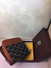 GOYARD ZIPPY SMALL WALLET BLACK/BROWN SIZE 11 x 10 CM - 4