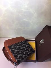 GOYARD ZIPPY SMALL WALLET BLACK/BROWN SIZE 11 x 10 CM - 5