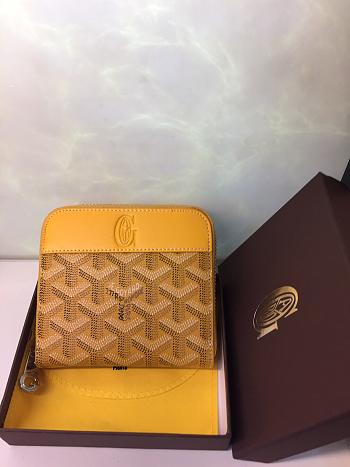 GOYARD ZIPPY SMALL WALLET YELLOW SIZE 11 x 10 CM
