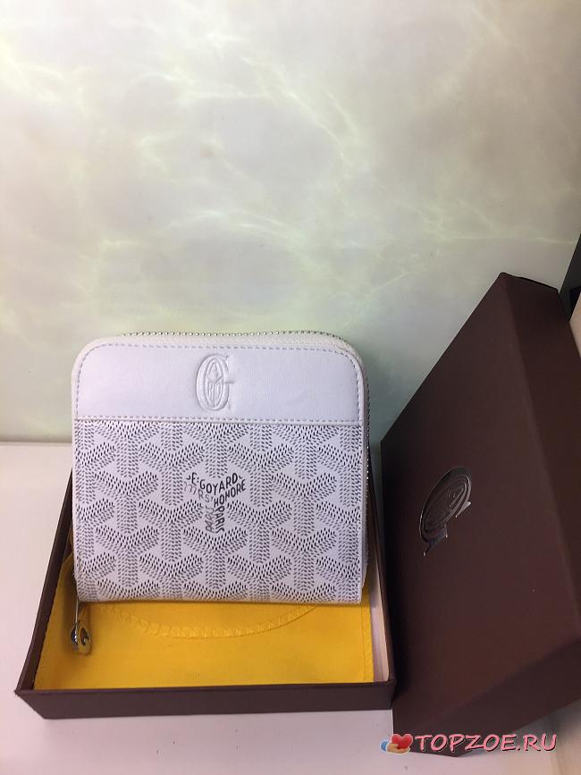 GOYARD ZIPPY SMALL WALLET WHITE SIZE 11 x 10 CM - 1