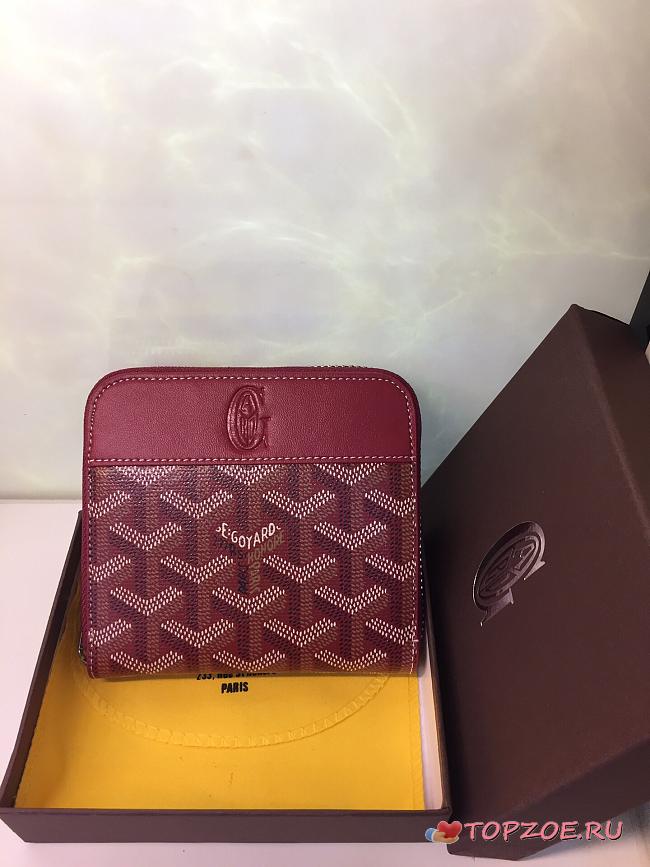 GOYARD ZIPPY SMALL WALLET BORDEAUX SIZE 11 x 10 CM - 1