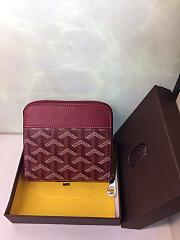 GOYARD ZIPPY SMALL WALLET BORDEAUX SIZE 11 x 10 CM - 5