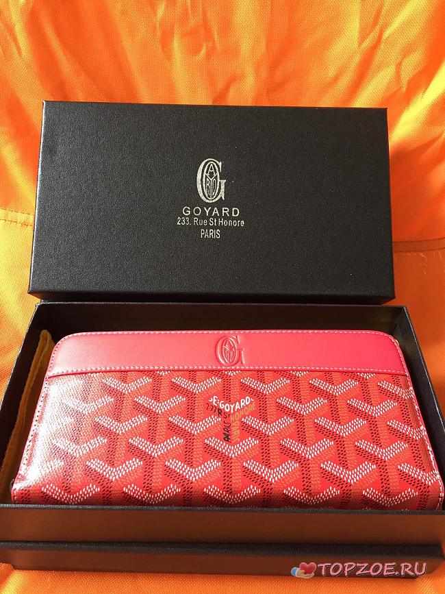 GOYARD ZIPPY LONG WALLET RED SIZE 19 CM - 1