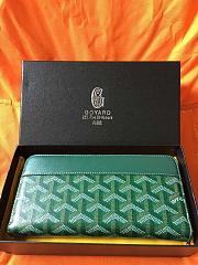 GOYARD ZIPPY LONG WALLET GREEN SIZE 19 CM - 5