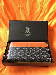 GOYARD ZIPPY LONG WALLET BROWN/BLACK SIZE 19 CM - 1
