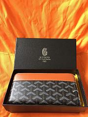 GOYARD ZIPPY LONG WALLET BROWN/BLACK SIZE 19 CM - 5