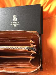 GOYARD ZIPPY LONG WALLET BROWN/BLACK SIZE 19 CM - 6