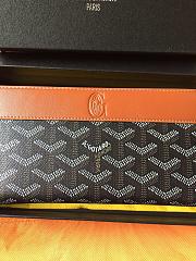 GOYARD ZIPPY LONG WALLET BROWN/BLACK SIZE 19 CM - 2