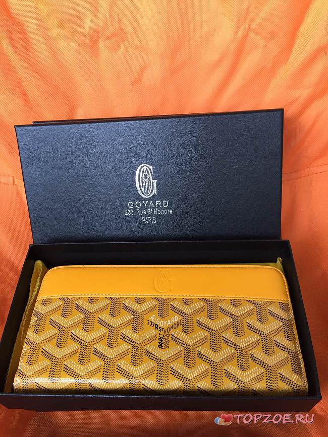 GOYARD ZIPPY LONG WALLET YELLOW SIZE 19 CM - 1