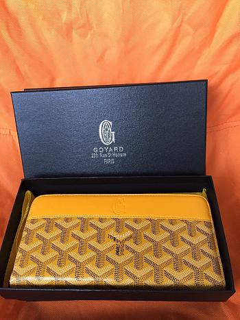 GOYARD ZIPPY LONG WALLET YELLOW SIZE 19 CM