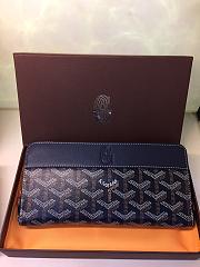 GOYARD ZIPPY LONG WALLET NAVY BLUE SIZE 19 CM - 1