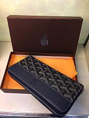 GOYARD ZIPPY LONG WALLET NAVY BLUE SIZE 19 CM - 5