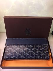 GOYARD ZIPPY LONG WALLET NAVY BLUE SIZE 19 CM - 4