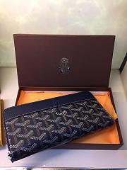 GOYARD ZIPPY LONG WALLET NAVY BLUE SIZE 19 CM - 2
