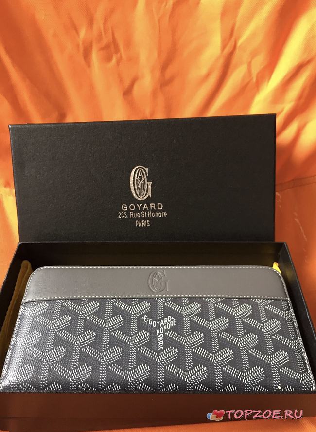 GOYARD ZIPPY LONG GREY SIZE 19 CM - 1