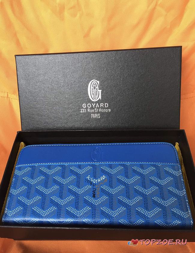 GOYARD ZIPPY LONG AZURE SIZE 19 CM - 1