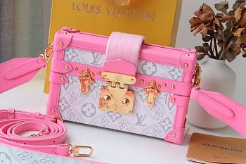 LV PETITE MALLE BOX BAG PINK M40273 SIZE 19 .5 CM