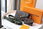 LV FÉLICIE KHAKI GREEN STRAP & GO M80091 17 CM - 1