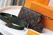 LV FÉLICIE KHAKI GREEN STRAP & GO M80091 17 CM - 3