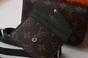 LV FÉLICIE KHAKI GREEN STRAP & GO M80091 17 CM - 5