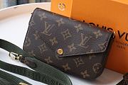LV FÉLICIE KHAKI GREEN STRAP & GO M80091 17 CM - 6